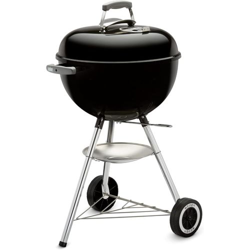 CHECARZHN--NO1-Classic Kettle Barbecue Au Charbon De Bois, Surface De Cuisson  47Cm, Barbecue Avec Couvercle Et Cuve En Acier Emaill, Thermomtre Intgr Au Couvercle, Trpied Et Roues - Noir (1241