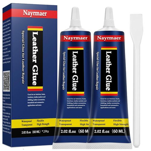 Checarzhn--No1-Colle Pour Cuir Extra Forte, 60 Ml X 2 Colle Haute RSistance Pour RParation De Canap, Chaussures, Vestes, Sacs  Main, Portefeuille, Meubles, Ceinture Et Autres Travaux Manuels En C