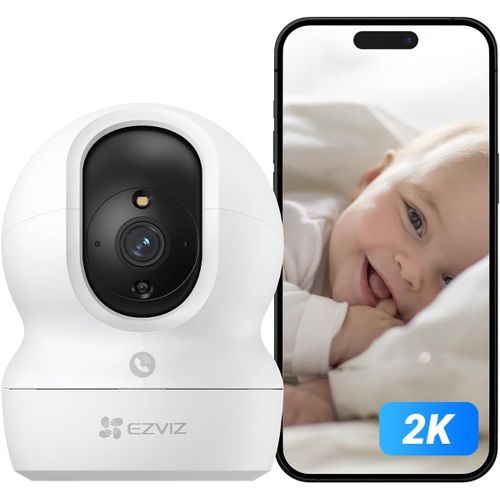 Checarzhn--No1-Cp1 Pro 2k Camra Surveillance Wifi Intrieure, Camera Bb Wifi 2.4ghz Pan/Tilt  360 , Vision Nocturne Intelligente, Suivi Auto, Audio Bidirectionnel, Mode Veille, Compatible Avec Alexa