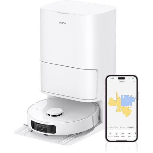 CHECARZHN--NO1-E30 Ultra Robot Aspirateur Laveur Avec Vidage Automatique, Nettoyage Automatique Des Serpillires, Technologie Roboswing, Levage Des Serpillires  10,5 Mm, Aspiration De 7 000 Pa