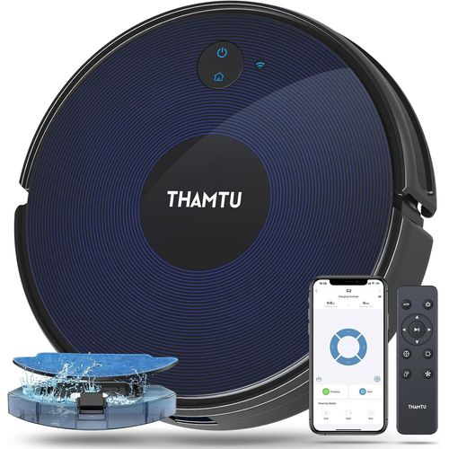 CHECARZHN--NO1-G2 Aspirateur Robot, 130 Minutes De Fonctionnement, App Et Commande Vocale, Robot Aspirateur Mince, Sans Enchevtrement Et Auto-Chargeant, Idal Pour Les Poils D'Animaux, Et Les Moquettes