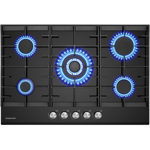 CHECARZHN--NO1-Gh2805Bg1Fc Table De Cuisson  Gaz 5 Feux, Avec Brleur Wok, Encastrable, 76Cm Noir, Cuisinire  Gaz En Verre, 10.4Kw, Gpl/Ng