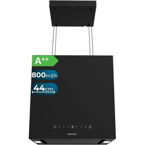 CHECARZHN--NO1-Hotte Aspirante 44Cm lot Carr Bolero Flux Cct 448000 Black, Finition Noir, Aspiration 800M3 Per Hour, Moteur 210W, 3 Niveaux De Puissance, Commande Tactile, Filtre  Charbon, Lumire