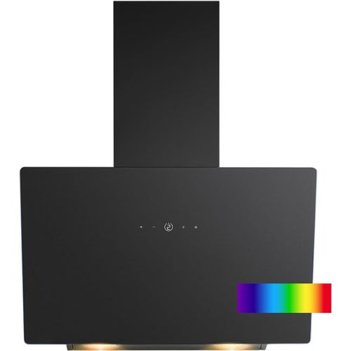 CHECARZHN--NO1-Hotte Incline  Led Noir Du7611-G, 60 Cm, Systme De Ventilation Priphrique, Dbit D'Air 578 M/H, Commande Tactile Avec cran Et clairage Ledblanc Chaud, Filtre  Graisse Lavable