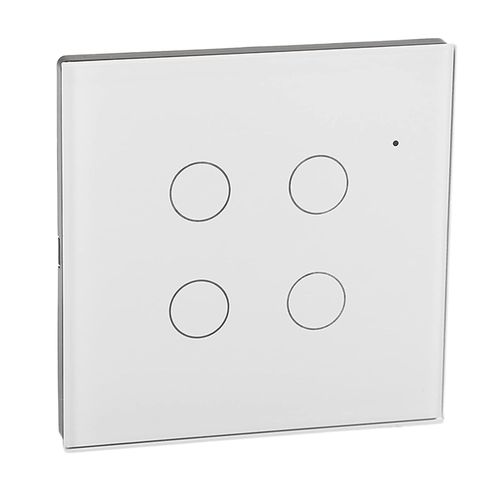 Checarzhn--No1-Interrupteur D'clairage Intelligent  4 Voies, Ac 100-250v 10a 2,4 Ghz Wifi Variateur D'clairage Interrupteur D'clairage Tactile Tlcommande Interrupteur D'clairage Minuterie Rela