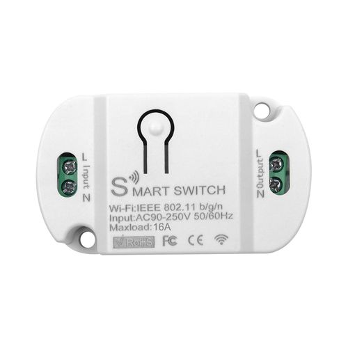 Checarzhn--No1-Interrupteur Intelligent Sans Fil Wifi Ac90 250 V 10 A Avec Commande Vocale Fonction Minuterie Compatible Avec Alexa/Google Home