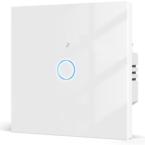 Checarzhn--No1-Interrupteur Mural Intelligent Zigbee Interrupteur Tactile Intelligent 12a Fonctionne Avec Alexa/Google Home, Interrupteur Programm Intelligent Tlcommand, 1 Groupe, Blanc