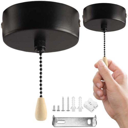 Checarzhn--No1-Interrupteur Tirette 150cm - Interrupteur De Plafond  Tirette, Interrupteur Vintage Pour Salle De Bain, Interrupteurs  Tirette Universels, Interrupteur Lampe Pour Luminaire Suspendu