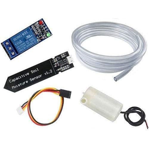 Checarzhn--No1-Kit D'arro Automatique Pour Arduino Diy, Sol Dtection D'humidit + 5v 1 Canal Relais Module + Mini Micro Pompes  Eau Submersibles + 1m Tuyau Transparent Pour Jardin Plante Fleur