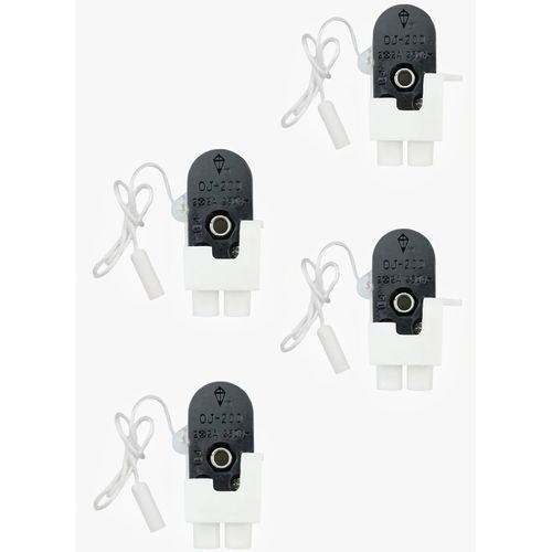 Checarzhn--No1-Lnterrupteur  Tirette,Lnterrupteur  Tirette Avec Cordon,Lot De 4 Interrupteurs  Tirette Marche/Arrt 2 A 250 V Ac Pour Douche,Lnterrupteur  Tirette Pour Table/Sol/Mur/Lustre Noir