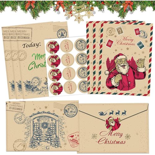 Checarzhn--No1-Lot De 12 Carte De Voeux Nol,Carte Noel Avec Enveloppes,Cartes De Noel,Enveloppe Noel Vintage,Carte De Noel Avec Enveloppe,Carte Noel Avec Enveloppe Pour Cadeaux De Nol Joyeux Noel