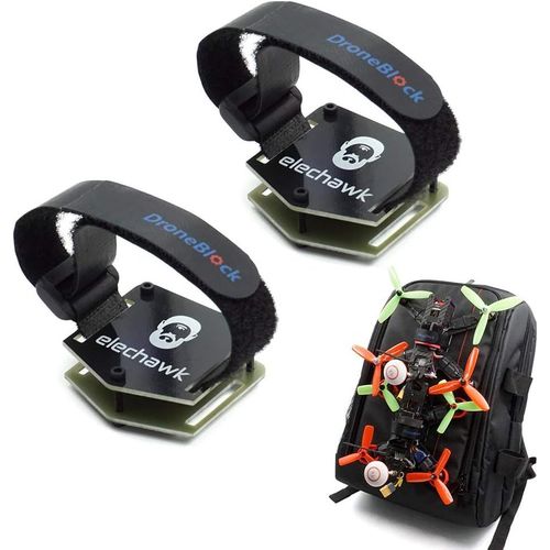 Checarzhn--No1-Lot De 2 Supports De Verrouillage De Drone Fpv Pour Sac  Dos - Accessoires  Brancher - Boucle De Suspension Avec Sangles De Batterie Pour Quadrirotor Fpv