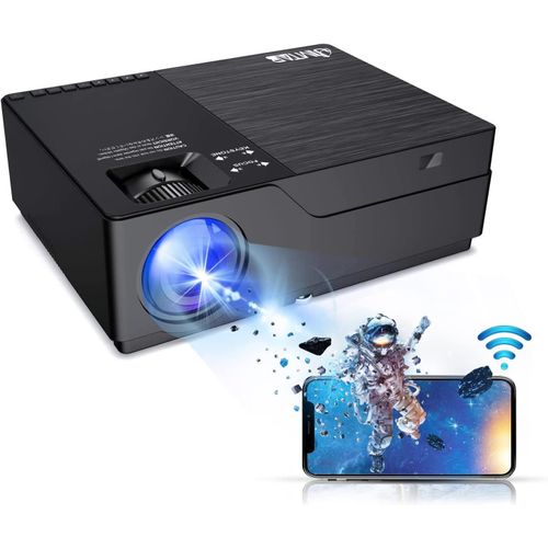 CHECARZHN--NO1-M18 Pro Projecteur Vido Natif 1080P, Pr En Charge Wifi Hd Av, Vga, Usb, Hdmi, Compatible Avec Xbox, Ordinateur Portable, Iphone Et Android Pour Affichage Acadmique Et Home Cinma (M1