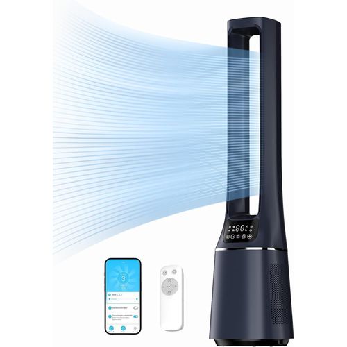 CHECARZHN--NO1-Mfp-120I (Bl) Ventilateur Tour 2 En 1, Silencieux, 38 Db, H13, True Hepa Sur cran Led 47,6 , Tlcommande, Oscillation, Minuterie 12 H, Compatible Avec Application De Connexion Sans