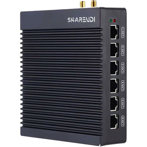CHECARZHN--NO1-Micro Firewall Appliance, Fanless Mini Pc Intel N3700 4Cores/4Threads, 6X Intel 2.5 Gbe I226-V Lan,Aes-Ni, 8Gb Ddr3 128Gb Ssd Router Network Security Usb3.0/Vga/Hd/Wifi(8G 128G/6Lan)