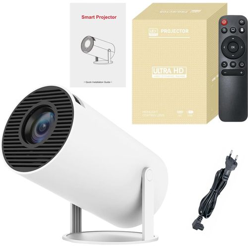 CHECARZHN--NO1-Mini Vidoprojecteur Natif 1080P Avec Pr En Charge 4K, Projecteur Avec Wifi 6, Bt5.0 Android 11.0 Os, Rotation  180 , Smart Full Hd, Vidoprojecteur Home Cinma, Petit Projecteur Led