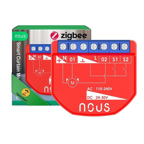 Checarzhn--No1-Module Interrupteur Intelligent Zigbee Pour Rideaux, Ac 16a/Dc 10a, 3.0 Hub Requis, Compatible Avec Alexa, Zigbee2mqtt, Google Assistant, Home Assistant, Tuya