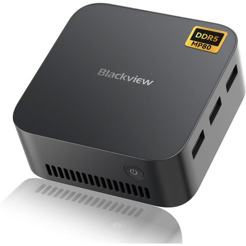 CHECARZHN--NO1-Mp80 Mini Pc Intel Alder Lake N95 (Jusqu' 3,4 Ghz) 16 Go Ddr5, 512 Go, Triple cran 4K@60Hz Uhd, 2 X Rj45, Hdmi, Dp, Double Wifi, Mini Ordinateur De Bureau Pour Bureau Et cole