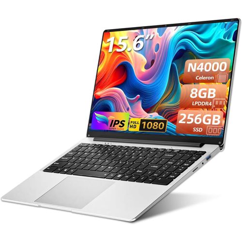 CHECARZHN--NO1-Ordinateur Portable 15,6 Pouces Celeron N4000, Pc Portable 8 Go Ram Lpddr4 Ssd 256 Go Full Hd 1920 X 1080, Laptop Avec Usb 3.0, Wi-Fi, Mini Hdmi, Bluetooth 4.2, Pr En Charge De L'Exten