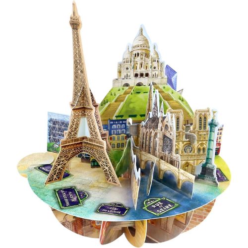 Checarzhn--No1-Pirouette Carte De V?ux Pop-Up 3d Paris Pour Lui, Elle, Remerciement, Destination | Tour Eiffel Pour Anniversaire