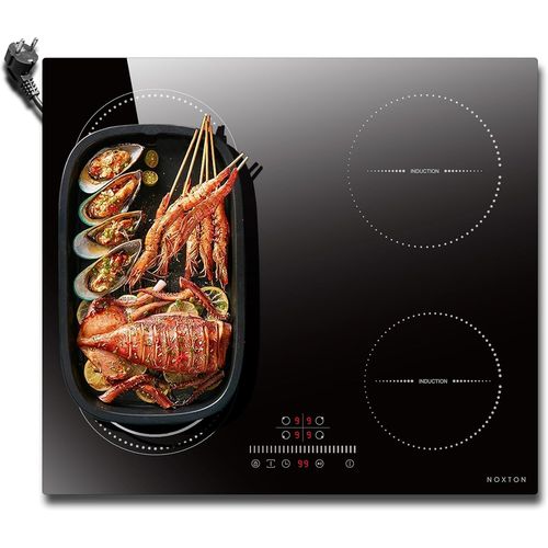 Checarzhn--No1-Plaque  Induction Flexizone Avec Pr , Table De Cuisson Induction 60 Cm Encastrable Avec Contrle Du Curseur, Minuterie, Scurit Enfant, 220v-240v, 3500w