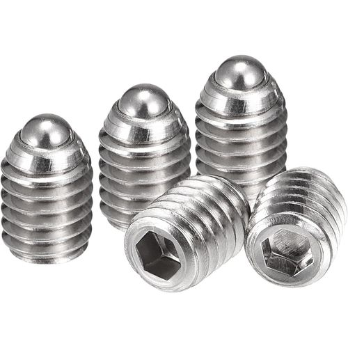 Checarzhn--No1-Pointe  Bille Ensemble Vis M6 X 8mm 304 Inox Acier Mtrique Ressort Hexagonal Pr Vis 10pcs