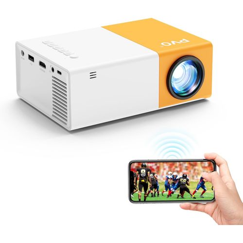 CHECARZHN--NO1-Projecteur Wifi Portable, Smartphone Peut Miroir Sans Fil Au Vidoprojecteur, Rtroprojecteur Compatible Avec Smartphone/Tablette/Laptop/Tv Stick/Type-C/Usb (Projecteur Yg300Pro )