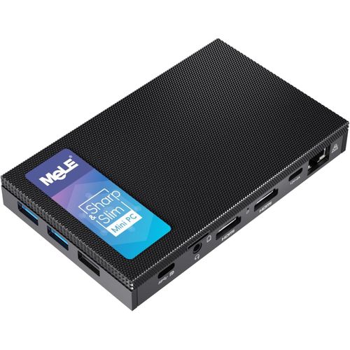 CHECARZHN--NO1-Quieter 4C Mini Pc Sans Ventilateur N100, 3,4 Ghz, Mini Ordinateur, Lpddr4X, Win11, Hdmi 4K, Wi-Fi 5, Bt 5.1, Usb 3.2 * 2, Usb 2.0 * 1, Type-C * 1 (16 Go/512 Go)