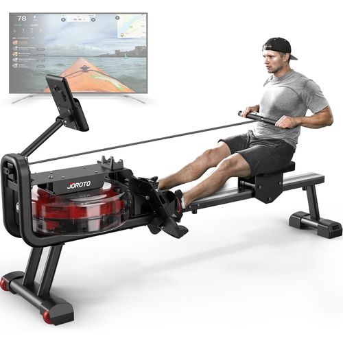 Checarzhn--No1-Rameur Musculation, Rameur D'appartement  Eau Avec Connexion Bluetooth, Rangement Vertical Peu Encombrant, Comprend Un Support De Tlphone Et Une Application D'entranement Rameur