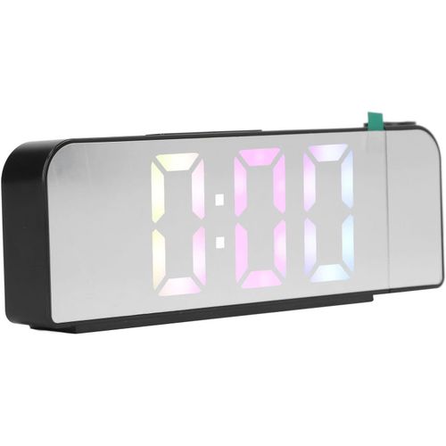 Checarzhn--No1-Rveil  Projection Pour Chambre  Coucher, 3 Niveaux De Luminosit  Affichage Led Rveil Numrique Avec Projecteur Rotatif  180, Radio-Rveil Numrique  Projection Sur Le Mur