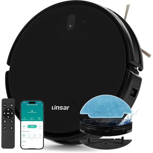 CHECARZHN--NO1-Robot Aspirateur Avec Fonction De Nettoyage, Puissance D'Aspiration imale 3000 Pa, Contrle Par Application, Autonomie De 120 Min, Wi-Fi, Pour Tapis, Poils D'Animaux, Sols Durs, Aspirateur