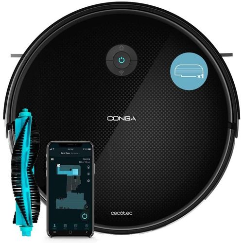 CHECARZHN--NO1-Robot Aspirateur Conga 2499 Ultra Genesis Avec Technologie Gyroscopique, Lave, Aspire Et Balaie En Mme Temps, 2200Pa, App, Multifonction, Rservoir Mixte, 3L, Wifi Et Bluetooth