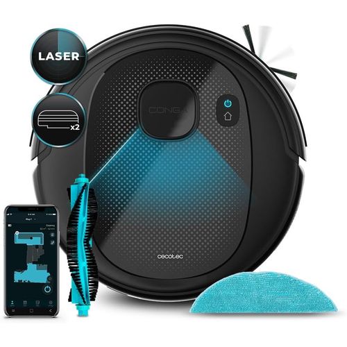 CHECARZHN--NO1-Robot Aspirateur Conga 7490 Eternal X-Treme. Itech Laser Eye, Plan De Pice, 3000 Pa, Autonomie 110 Min, Surface Totale, 4 En 1, Multifonction, Lavage Oscillant, App, 8 Modes