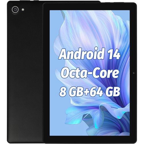 CHECARZHN--NO1-Tablette Android 14 Tablette 10 Pouces, 8 Go De Ram 64 Go De Rom 1 To Extensible, Processeur Octa-Core, cran Tactile Ips Hd 1280X800, Wifi 6, Double Camra, Bt5.3, 5000Mah, Widevine L1 (Noi
