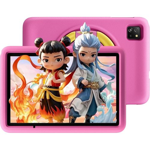 CHECARZHN--NO1-Tablette Enfant 10 Pouces Android 14 Tablette Educative Wifi 6, 12Go Ram 128Go Rom/1To Tf, Contrle Parental/Widevine L1/Bluetooth 5.3/Enfant Tablette Avec tui Antichoc Eva