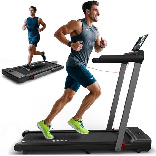 Checarzhn--No1-Tapis De Course Pour La Maison Pliable 1-12 Km/H, Tapis De Marche 3-En-1 Avec Double Affichage Led, 12 Programmes Et Tlcommande, Compatible Avec L'application