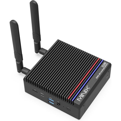 CHECARZHN--NO1-Z100 Fanless Pc, Intel N100, 8Gb Ddr4, 256Gb Pcie 3.0 X 4 Ssd Windows 11 Pro Desktop Computer, 4K Dual Display/2.5G Lan/Usb3.2/Usb-C/Wifi 6/Bt5.2/Vesa Mount/Auto Power On (8Gb+256Gb)
