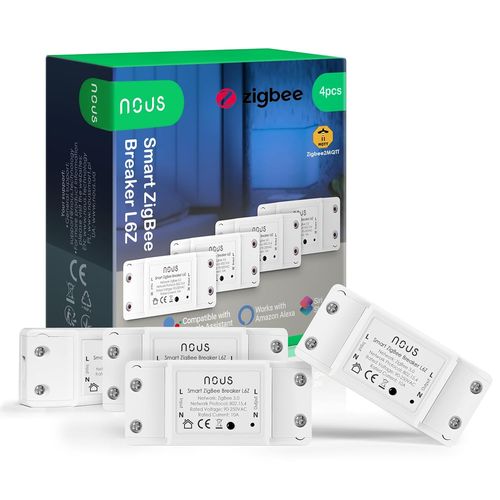 Checarzhn--No1-Zigbee Interrupteur Sans Fil L6z, Interrupteur Connect Module Avec Minuterie, Domotique Maison, Compatible Avec Alexa, Google Assistant Et Homekit, Tuya, Smart Life, (Hub 3.0 Requis)