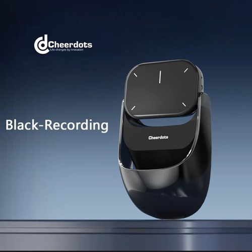 Cheerdots-Souris Laser Tactile Tout-En-Un,Avec 2 Poignes Amovibles,Sans Fil,Bluetooth,Mobile,Prsentateur,Tlcommande,Pc Personalis - Type Black-Recording