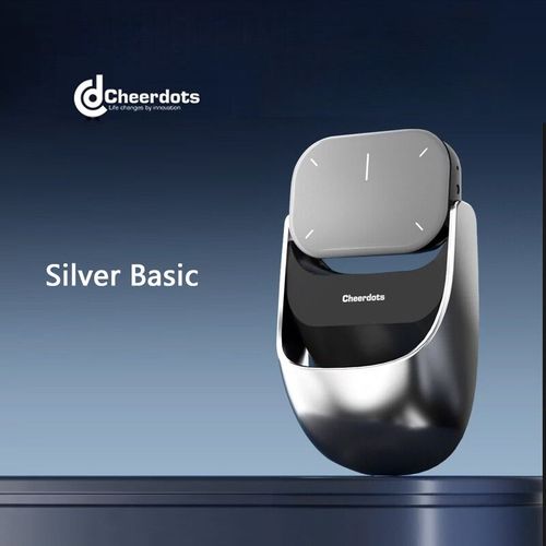 Cheerdots-Souris Laser Tactile Tout-En-Un,Avec 2 Poignes Amovibles,Sans Fil,Bluetooth,Mobile,Prsentateur,Tlcommande,Pc Personalis - Type Silver Basic