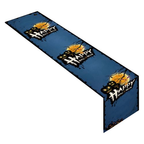 Chemin De Table D'halloween lgant Et Effrayant, 70, 8x11.9, En Tissu De Lin Amaran Avec Citrouille Et Chauve-Souris
