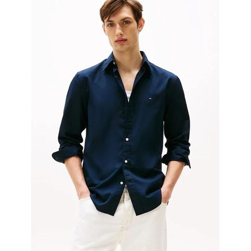 Chemise Coupe Standard En Popeline Th Flex Core Flex Poplin Solid Rf Shirt/Navy Blue - Xxl