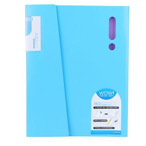 Chemise De Classement Coloree Strong Force, Puissante, Format A3/A4, Avec Trombone, Pour Documents (Bleu)