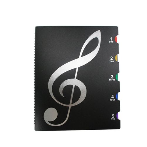 Chemise De Partitions, 60 Pages, Partitions/Support, Convient Au Format Lettre A4, Dossier De Ch?Ur Inscriptible Et Dtachable Noir