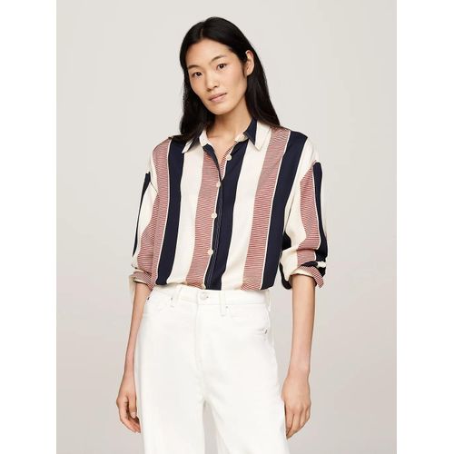 Chemise Oversize  Drapeau Mtallique Global Stp Viscose Loose Shirt/Ladder Global Stp/ Country Ivory - S-M