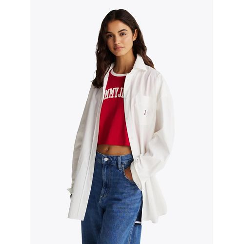Chemise Oversize En Popeline Tjw Ovs Badge Poplin Shirt Ext/Ecru - 2xl
