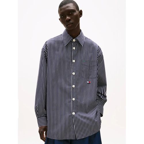 Chemise Oversize Raye The Runway Collection Long Shirt Poplin Stripe/Nightfall - M