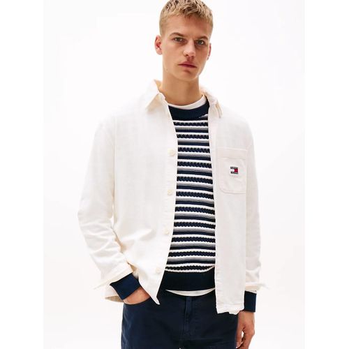 Chemise Oversize Texture Tjm Cotton Slub Ls Overshirt Ext/Off White - 4xl