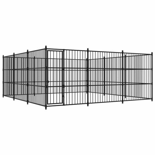 Chenil Extrieur Cage Enclos Parc Animaux Chien D'extrieur Pour Chiens 450 X 450 X 185 Cm Helloshop26 02_0000357