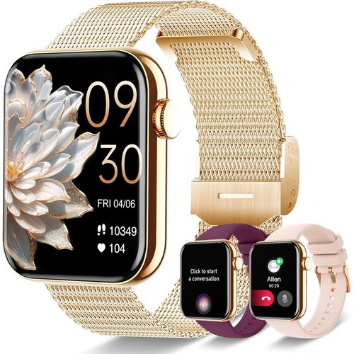 Chenquansarl-Montre Connecte Femme Avec Appel Bluetooth, 1,85'' Smartwatch Femme Avec Frquence Cardiaque, Moniteur De Sommeil, Podomtre, 100+ Modes Sportifs Montre Intelligente Fitness Pour Androi